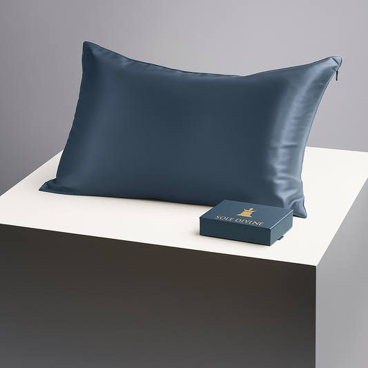 TAIE BLEUE EN SOIE PREMIUM